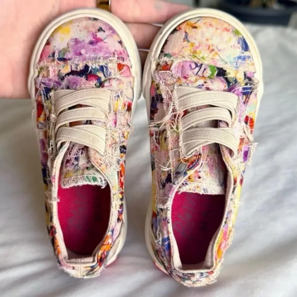 Girls Blowfish Floral Slip-on Shoes Size 6.5-7